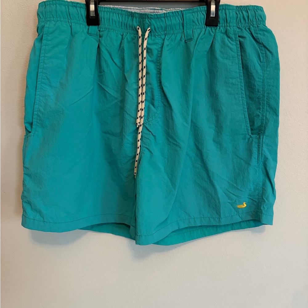 Southern Marsh Teal Swim Shorts Men’s Size L Quick Dry Beach Trunks